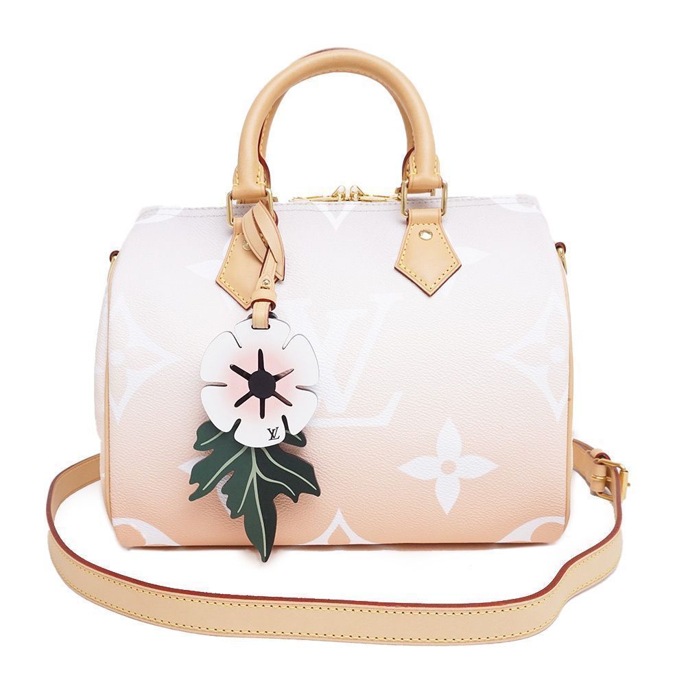 Monogram Leather Speedy Bandouliere 25 2WAY Shoulder Handbag Bloom Pink